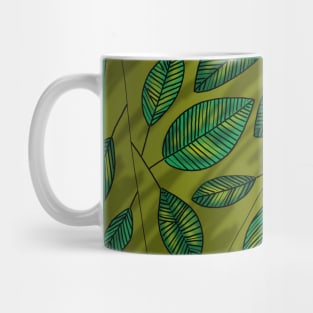 Green leaves Mug